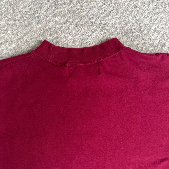 Vintage Bugle Boy Burgundy Mockneck Pocket Tee - Picture 6 of 7